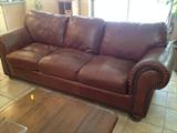 Leather Sofa Nailhead Ball Feet