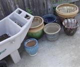 Flower Pots, Garden Cart