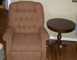 Recliner and Duncan Phyfe Style Table