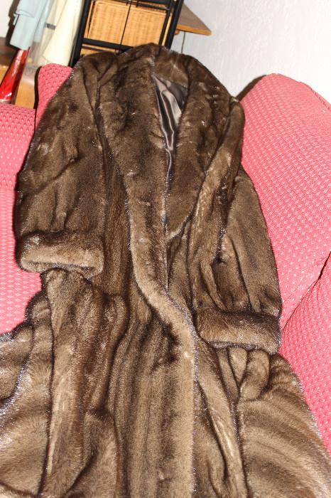 Scaasi Labeled vintage full length Mink coat