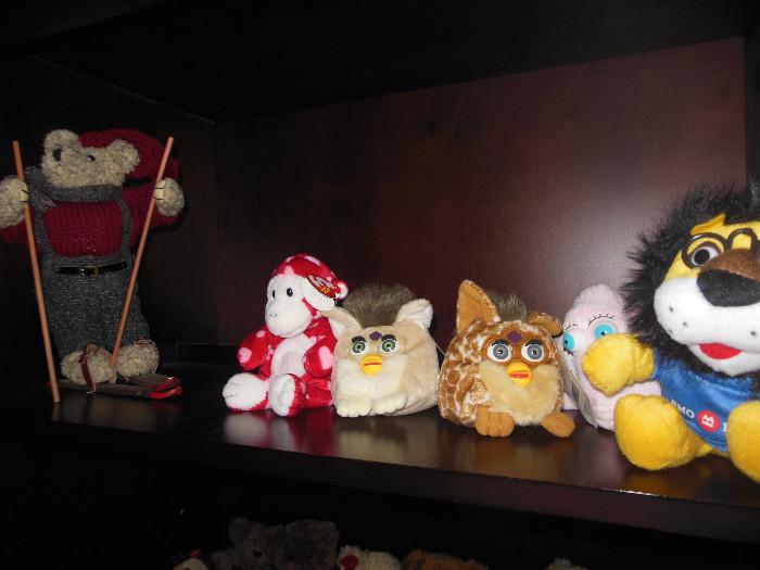 Boyds with Furby's..and Harris the Lion