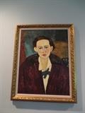 INVENTORY NO. 23..MONTGOMERY ARTIST MYRTLE COHEN PORTRAIT OF DARK HAIR WOMAN