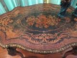 FRENCH NAPOLEON 3RD, RICHLY INLAID CENTER TABLE WITH ORMOLU