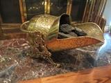 INVENTORY NO. 72. ANTIQUE BRASS COAL HOD
