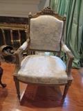 PAIR LOUIS XVI GILT  CHAIRS