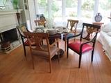 5 RARE RUSSIAN CHAIRS GILT WITH WHEAT SHEAVES IN BACK 