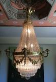 48” Long Major Ormolu and Crystal Chandelier