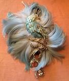 Glitzy Bejeweled and Feathered Fascinator