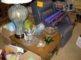 Recliners..2 matching..lamps and glassware..50% OFF