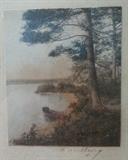 Wallace Nutting Canoe Scene