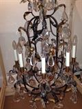 Italian chandelier with clear and amber prisms
prisms