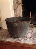 Large antique copper pot (verdigris)