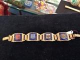 Vintage enamel French bracelet