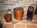 A collection of antique kitchen items