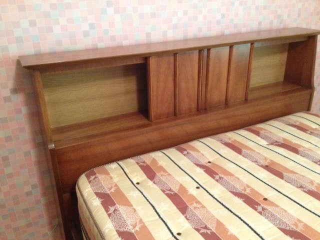 Detail on the Mid Century Queen headboard