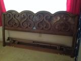 King headboard and mattress frame