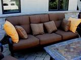 Patio set sofa with cushions