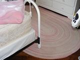 Pink and Green Oval rug