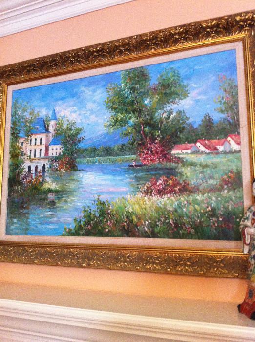                               framed oil painting