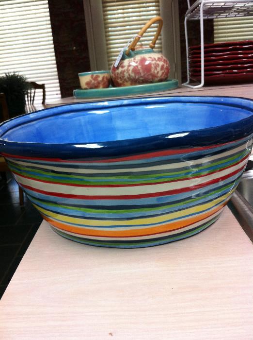                             colorful mixing bowl