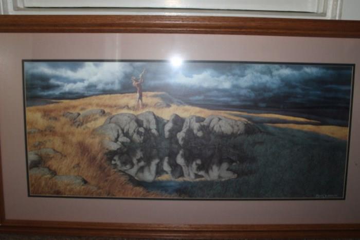 Signed and Numbered Bev Doolittle, Calling The Buffalo