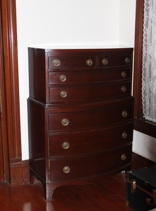 Mahogany Bedroom Set with Chest of Drawers, Vanity, Dresser, and Night Stand