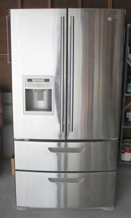 nearly New Stainless Steel LG French Door Refrigerator