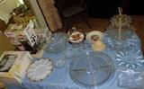 Manhattan Divided Tray.  Other miscellaneous glassware