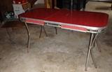 Red Formica Chrome Kitchen Table