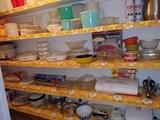 Corning Ware, Tupperware,  Food Saver system, Miscellaneous small kitchen appliances