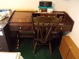 Pine writer's desk with chair
