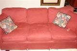 Three cushion upholstered sofas 