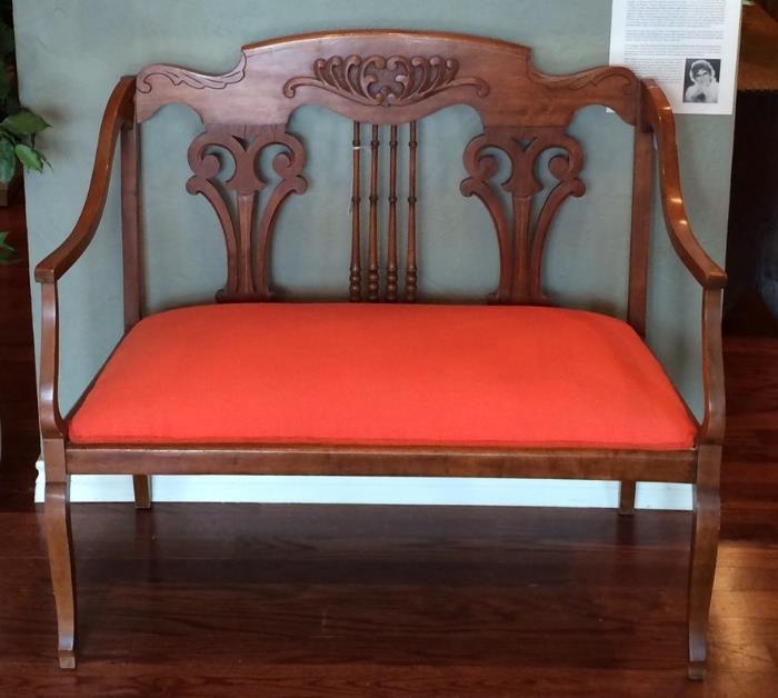 Antique English settee now in Bargainville.