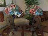 TIFFANY STYLE LAMPS - HEAVY DUTY - SOLID GREAT SHAPE