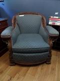 ANTIQUE STATIONARY CHAIR 36" WIDE  
