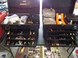 FISHING GEAR PRICED IN LOTS INCLUDING THE TACKLE BOXES