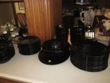 Black dish set, everyday dishes