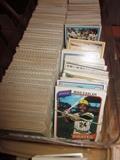 Shoe box container of baseball cards
