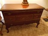 Lane Cedar Chest - Queen Anne Legs - Opens From Top - Bottom Drawer Opens