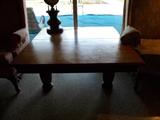 Vintage Oak Low Table - was probably cut down from a taller table - vey nice - Sorry photo is not good!