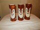 Set of 3 Tumblers from Pontchartrain Beach - Bali Hai - EXCELLENT CONDITION!!!!!!!!!!!!!!