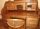 Beautiful Roll top desk and chairs,  Simply Beautiful....