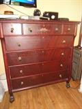 Antique Large Chest....Footed legs...