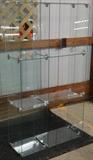 Glass display shelves