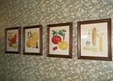 Complete set of 1954 Pertchik veggie prints offered as a Morton Salt promotion.