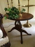 Antique harp table