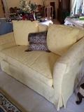 Robb & Stucky yellow loveseat