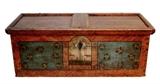 Antique Continental Painted Wood Blanket Chest