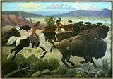 Charles Damrow (1916 - 1989) Crow Buffalo Hunters