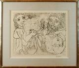Pablo Picasso Etching Minotaure, Buveur et Femmes